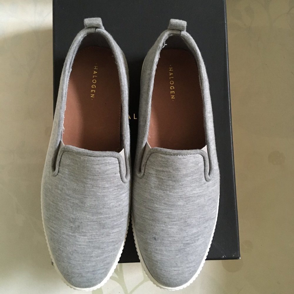 Halogen Baylee Platform Slip-on Sneaker Grey Jersey - 7.5